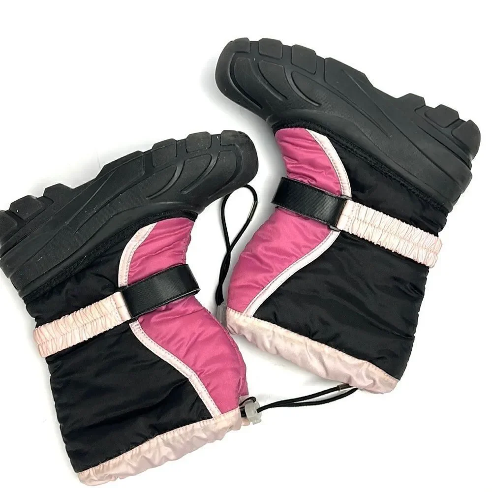 Sorel Youth Flurry Weather Resistant Snow Boot Pink Black size US 4 (22 cm)
